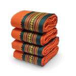 Orange with Dark Green